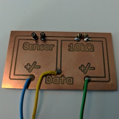 picture of a plug and play pull-up/pull-down resistor circuit for sensors